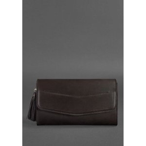 Жіноча шкіряна сумка Еліс темно-коричнева Краст - 8537326 - SvitStyle