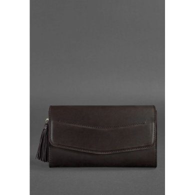 Жіноча шкіряна сумка Еліс темно-коричнева Краст - SvitStyle