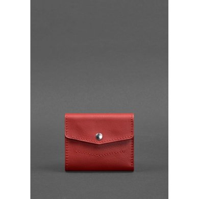 Жіночий шкіряний гаманець 2.1 червоний Krast - SvitStyle