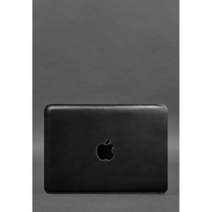 Шкіряний чохол для MacBook 14 дюйм Чорний Crazy Horse - 8537338 - SvitStyle