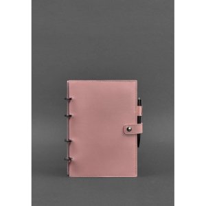 Шкіряний блокнот з датованим блоком (Софт-бук) 9.1 рожевий - 8537397 - SvitStyle