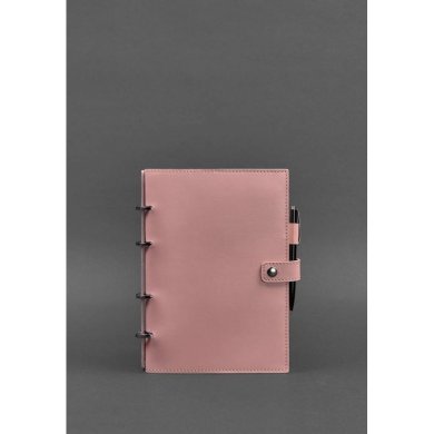 Шкіряний блокнот з датованим блоком (Софт-бук) 9.1 рожевий - SvitStyle