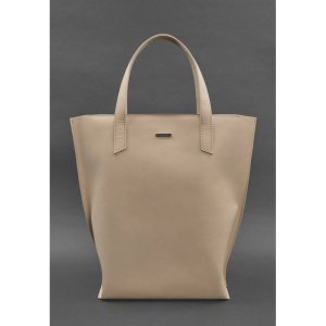 Шкіряна жіноча сумка шоппер D.D. світло-бежева краст - 8537423 - SvitStyle