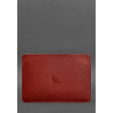 Чохол із натуральної шкіри для MacBook 13 дюйм Червоний - SvitStyle