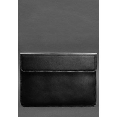 Шкіряний чохол-конверт на магнітах для MacBook 16 дюйм Чорний - SvitStyle