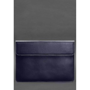 Шкіряний чохол-конверт на магнітах для MacBook 16 дюйм Темно-синій - 8537438 - SvitStyle