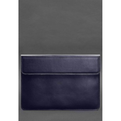 Шкіряний чохол-конверт на магнітах для MacBook 16 дюйм Темно-синій - SvitStyle