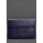 Шкіряний чохол-конверт на магнітах для MacBook 16 дюйм Темно-синій (1)