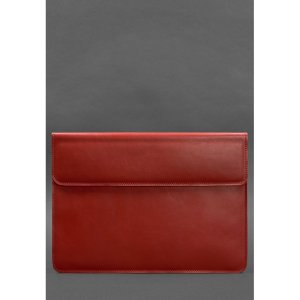 Шкіряний чохол-конверт на магнітах для MacBook 16 дюйм Червоний - 8537440 - SvitStyle