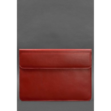Шкіряний чохол-конверт на магнітах для MacBook 16 дюйм Червоний - SvitStyle