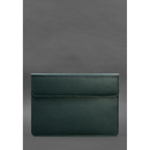 Шкіряний чохол-конверт на магнітах для MacBook 14 Зелений - 8537456 - SvitStyle