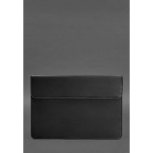 Шкіряний чохол-конверт на магнітах для MacBook 14 Чорний Crazy Horse - 8537463 - SvitStyle