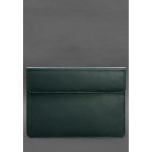 Шкіряний чохол-конверт на магнітах для MacBook 15 дюйм Зелений - 8537466 - SvitStyle