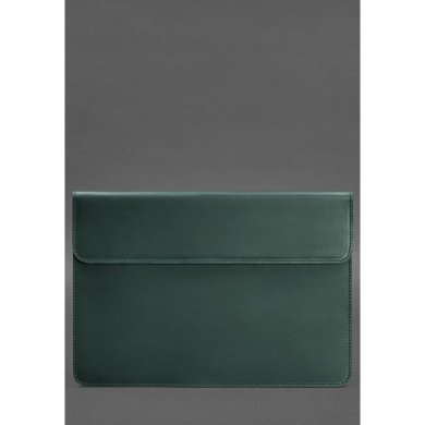Шкіряний чохол-конверт на магнітах для MacBook 15 дюйм Зелений Crazy Horse - SvitStyle