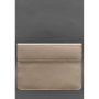 Шкіряний чохол-конверт на магнітах для MacBook 16 дюйм Світло-бежевий (1)