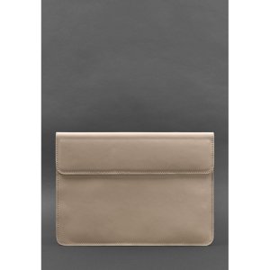 Шкіряний чохол-конверт на магнітах для MacBook 13 Світло-бежевий - 8537483 - SvitStyle