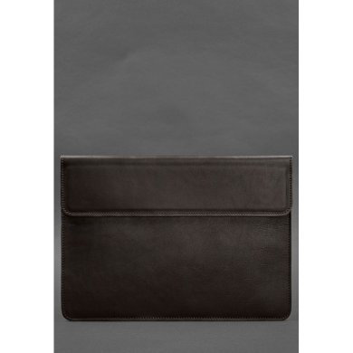 Шкіряний чохол-конверт на магнітах для MacBook 15 дюйм Темно-коричневий краст - SvitStyle