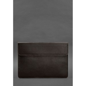 Шкіряний чохол-конверт на магнітах для MacBook 14 Темно-коричневий - 8537490 - SvitStyle