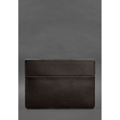 Шкіряний чохол-конверт на магнітах для MacBook 14 Темно-коричневий - SvitStyle