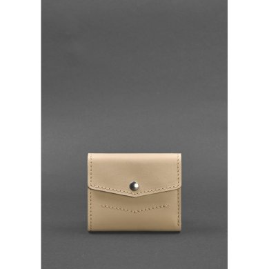 Жіночий шкіряний гаманець 2.1 світло-бежевий - SvitStyle