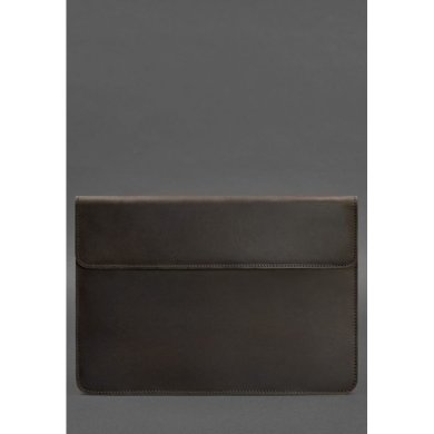 Шкіряний чохол-конверт на магнітах для ноутбука Універсальний Темно-коричневий Crazy Horse - SvitStyle