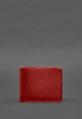 Шкіряне портмоне 4.1 (4 кишені) червоне - SvitStyle