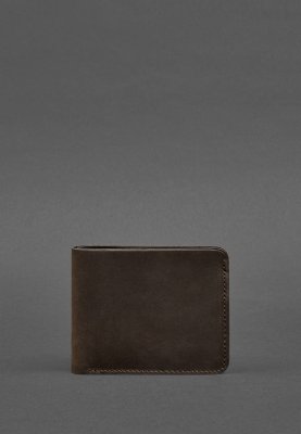 Шкіряне портмоне 4.4 (з затискачем) темно-коричневий Crazy Horse - 8546346 - SvitStyle