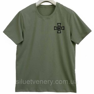 Военная футболка с эмблемой ЗСУ цвет Хаки - SvitStyle