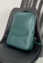Шкіряний жіночий міський рюкзак на блискавці Cooper зелений краст (1)