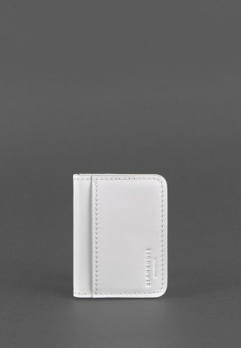 Шкіряна обкладинка для ID-паспорта і водійських прав 4.1 Біла з гербом - SvitStyle