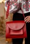Жіноча шкіряна сумка Liv червоний краст (1)