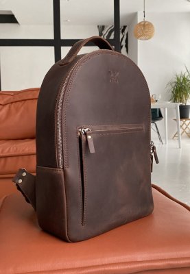 Шкіряний рюкзак Groove L темно-коричневий вінтажний - SvitStyle