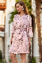 Женский атласный халат с поясом на запах розовый Rosemary 8693 Mia-Amore (1)