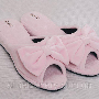 Тапочки женские велюровые для дома Shato, розовый, открытый носок (8052010) 36 (1)