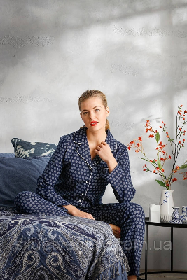 Женская фланелевая пижама на пуговицах Pastunette Нидерланды 20212-152-6 - 8589205 - SvitStyle