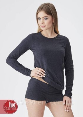 Термо футболка женская из хлопка серый Термобелье женское Hot Touch Key LVD 729 1 SZ - 8592932 - SvitStyle