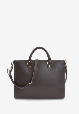 Жіноча шкіряна сумка Fancy A4 коричнева краст - 8594732 - SvitStyle