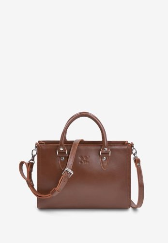 Жіноча шкіряна сумка Fancy світло-коричневий кайзер - SvitStyle