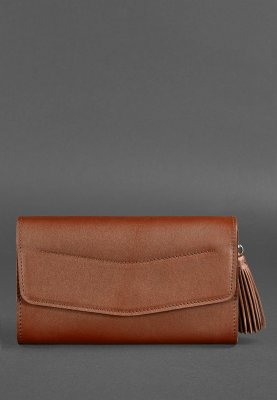 Жіноча шкіряна сумка Еліс світло-коричнева Краст - 8600035 - SvitStyle