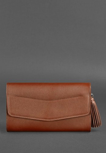 Жіноча шкіряна сумка Еліс світло-коричнева Краст - SvitStyle