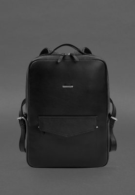 Шкіряний рюкзак на блискавці Cooper maxi чорний - 8600037 - SvitStyle