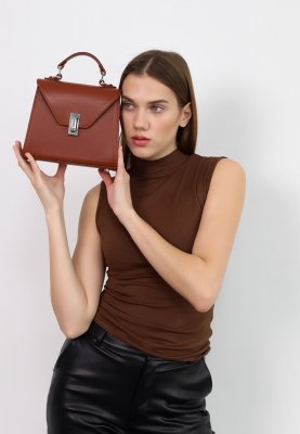 Жіноча шкіряна сумка Futsy Світло-коричнева - 8600051 - SvitStyle