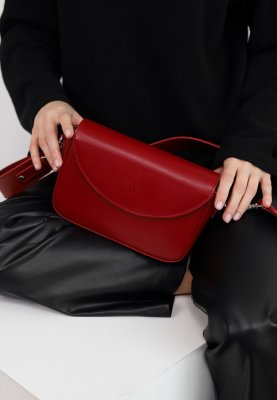 Жіноча шкіряна сумка Molly червона - 8600053 - SvitStyle