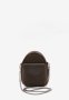Шкіряна жіноча міні-сумка Kroha темно-коричнева vintage (1)