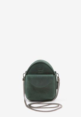 Шкіряна жіноча міні-сумка Kroha зелена vintage - 8600992 - SvitStyle