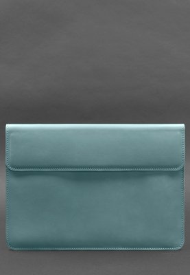 Шкіряний чохол-конверт на магнітах для MacBook 15-16 дюйм Бірюзовий - 8614928 - SvitStyle