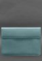 Шкіряний чохол-конверт на магнітах для MacBook 15-16 дюйм Бірюзовий (1)