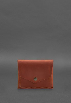 Шкіряний гаманець mini 3.0 (кард-кейс) світло-коричневий Crazy Horse - SvitStyle