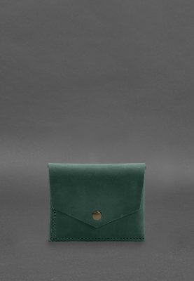 Шкіряний гаманець mini 3.0 (кард-кейс) зелений Crazy Horse - 8615033 - SvitStyle