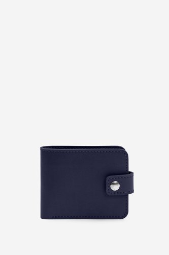 Шкіряне портмоне Mini 2.2 темно-синій - SvitStyle